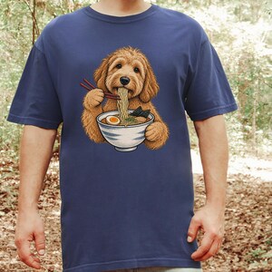 Goldendoodle Shirt, Golden Doodle Gift, Ramen Lover Tee, Japanese Food Shirt, Dog Mom Gift, Foodie Humor T-shirt, Ramen Noodles Japan image 6