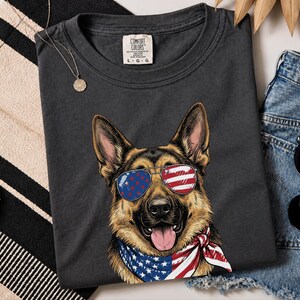 Patriotic German Shepherd Portrait image 6