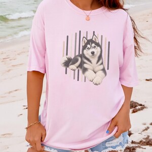 Camiseta de perro husky, regalo para mamá de husky siberiano, camiseta para amantes de los huskies, regalo para dueños de perros imagen 5