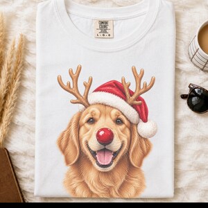 Weihnachtsshirt mit Golden Retriever-Motiv, festliches Hunde-Sweatshirt, Geschenk für Golden-Retriever-Mamas, Pullover mit Welpen-Ausschnitt, Weihnachtsshirt für Hundeliebhaber Bild 9
