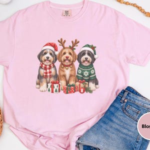 Aussiedoodle Christmas Sweatshirt, Aussiedoodle Gift, Holiday Dog Crewneck, Christmas Dog Sweater, Festive Puppy Lover Shirt image 1