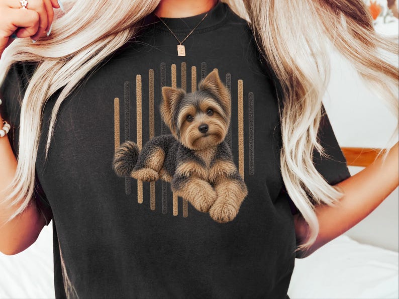 Yorkie Mom Shirt, Yorkie Lover Gift, Yorkshire Terrier Graphic Tee, Cute Puppy T Shirt, Dog Owner Present image 4