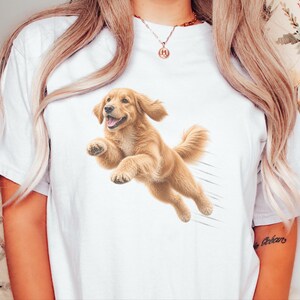 Golden Retriever Shirt, Golden Retriever Dad Gift, Golden Retriever Mom, Dog Zoomies Art, Retriever Lover Gift, Golden Retriever Tee image 9