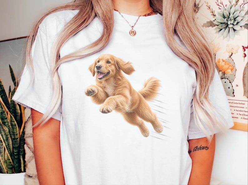 Golden Retriever Shirt, Golden Retriever Dad Gift, Golden Retriever Mom, Dog Zoomies Art, Retriever Lover Gift, Golden Retriever Tee image 9