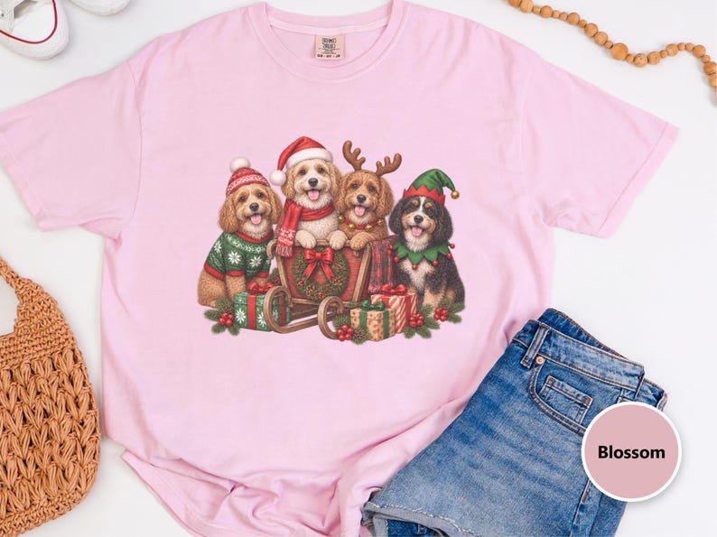 Cavapoo Christmas Shirt, Cavapoo Mom Gift, Holiday Dog Shirt, Christmas Puppy Sweatshirt, Festive Dog Lover Tee image 1