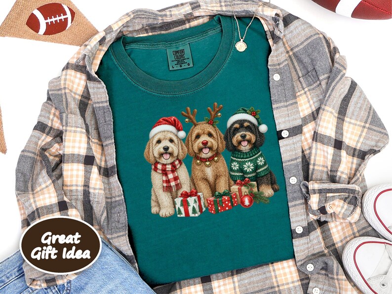 Christmas Dog Mom Shirt, Cavapoo Christmas Shirt, Winter Dog Shirt, Christmas Pet Shirt, Cavapoo Mom Gift, Holiday Dog Shirt image 4