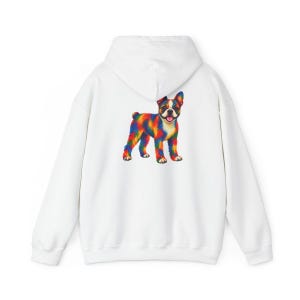 Boston Terrier Shirt, Colorful Dog Lover Gift, Rainbow Puppy Art Tee, Dog Mom Present image 12
