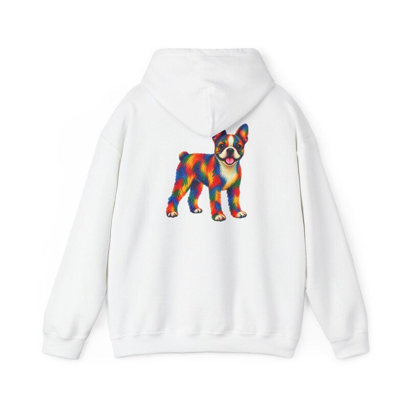 Boston Terrier Shirt, Colorful Dog Lover Gift, Rainbow Puppy Art Tee, Dog Mom Present image 12
