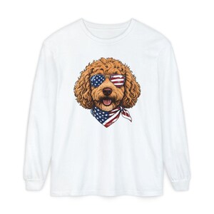 Comfort Colors Cavapoo Mom Shirt, Patriotic Dog Shirt, Cavapoo Owner Gift, American Flag Tee, USA Puppy Apparel, Red White Blue Top image 12