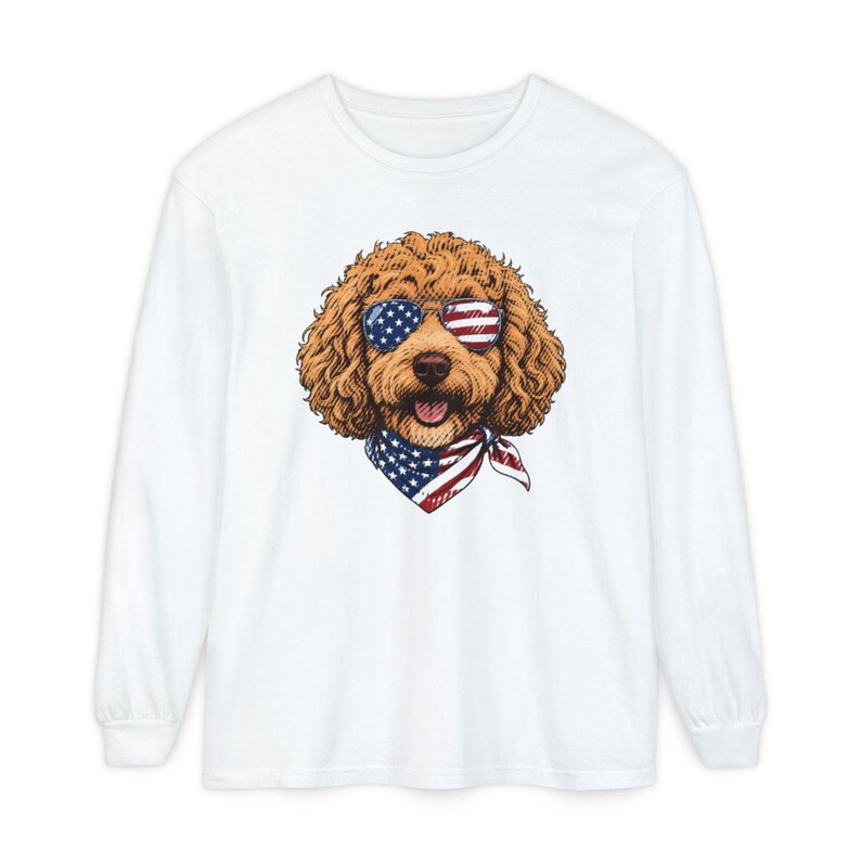 Comfort Colors Cavapoo Mom Shirt, Patriotic Dog Shirt, Cavapoo Owner Gift, American Flag Tee, USA Puppy Apparel, Red White Blue Top image 12