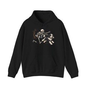 Sheepadoodle Skeleton Shirt, Spooky Dog Gift, Skeleton Dog Tee, Sheepadoodle Halloween Shirt, Funny Skeleton Dog Scene image 11