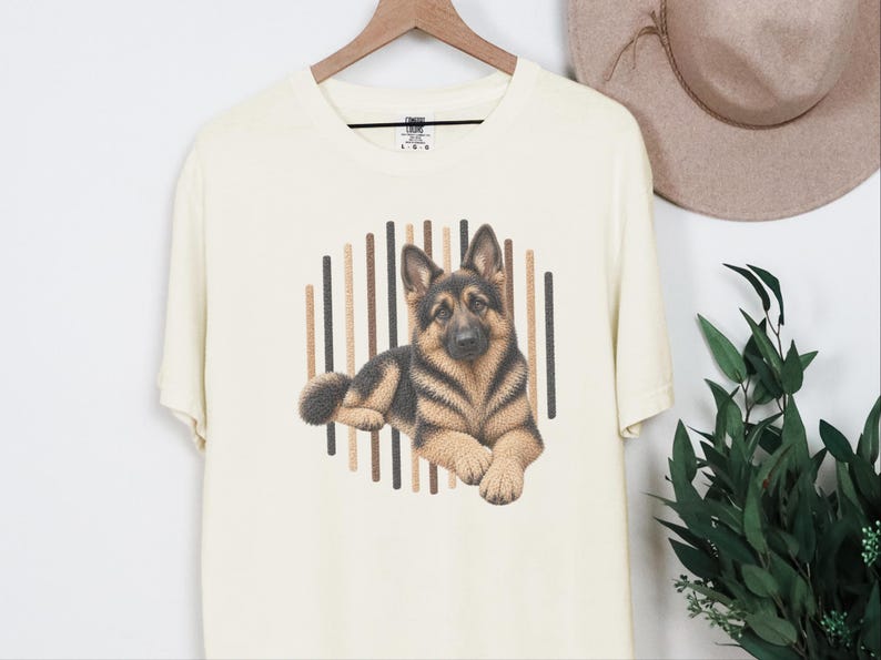 T-shirt met Duitse Herder-hond, cadeau voor Duitse Herder-moeder, T-shirt voor liefhebbers van Duitse Herders, cadeau voor hondengeleider, kleding voor hondenbezitters afbeelding 3