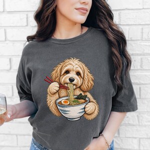 Maltipoo Ramen Shirt, Ramen Lover Gift, Foodie Dog T Shirt, Noodle Lover Tee, Japanese Food Shirt image 1