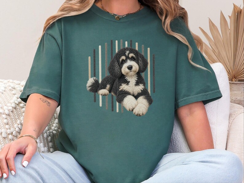 Bernedoodle Shirt, Bernedoodle Mom Gift, Tricolor Bernedoodle Tee, Doodle Dog Lover Gift, Bernedoodle Owner Shirt image 8