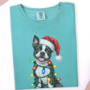 Boston Terrier Christmas Shirt, Boston Terrier Mom Gift, Holiday Dog Shirt, Christmas Puppy Sweatshirt, Dog Owner Gift, Dog Christmas Tee image 6