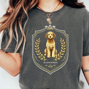 Comfort Colors Schnoodle Lover Royal Crest Shirt, Regal Pet Art Tee, Custom Dog Shirt for Schnoodle Mom and Dad Gift, Schnoodle Lover Tee image 8