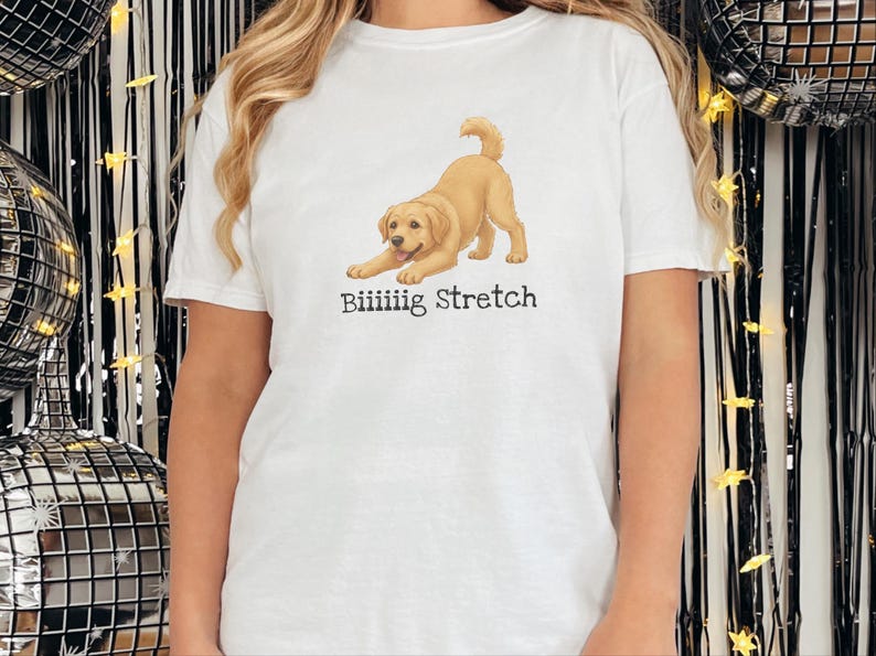Comfort Colors Cute Dog Art Gift, Biiiiig Stretch Labrador Retriever Shirt, Yellow Lab Mom Tee, Funny Golden Lab Dad, Pet Owner Top image 7
