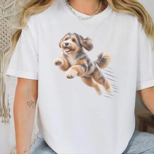 T-shirt Aussiedoodle, Cadeau Aussiedoodle, T-shirt croisé Berger Australien/Caniche, T-shirt Maman Aussiedoodle, Cadeau pour amoureux des chiens Aussiedoodle image 8