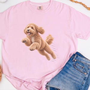 Camiseta Goldendoodle, Regalo para mamá Goldendoodle, Camiseta Perro Corredor, Regalo para papá Doodle, Camiseta Perro Rápido, Camiseta para Amantes de los Perros imagen 1