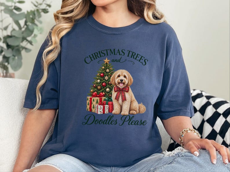 Maltipoo Christmas Shirt, Christmas Dog Lover Gift, Holiday Dog Tee, Doodle Dog Christmas Top, Festive Pet Shirt image 7