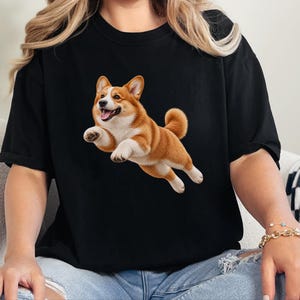 Camiseta con estampado de Corgi, regalo para mamás de Corgi, camiseta de Corgi galés de Pembroke, camiseta para amantes de los perros, camiseta de cachorro de Corgi feliz, regalo para dueños de Corgi imagen 8