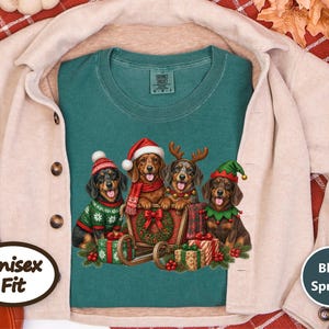 Christmas Dachshund Shirt, Wiener Dog Christmas Gift, Dachshund Dad Shirt, Sausage Dog Christmas Tee, Doxie Mom Sweatshirt image 10