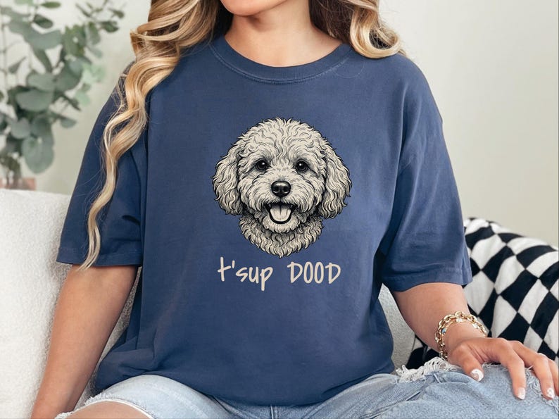 Comfort Colors Maltipoo Dog Mom Sweatshirt | T'sup Dood Goldendoodle Owner Clothing | Personalised Bernedoodle Labradoodle Sheepadoodle image 10