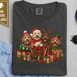 Christmas Labradoodle Shirt, Labradoodle Christmas Gift, Santa Dog Tee, Dog Mom Christmas Shirt, Holiday Pet Shirt, Labradoodle Lover Gift image 6