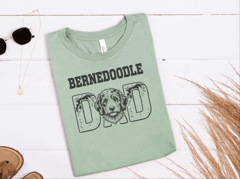 Bernedoodle Dad Dog Graphic Tee, Funny Doodle Lover Gift for Him, New Pet Owner Present, Best Dog Dad Fathers Day Animal Lover T-shirt image 7