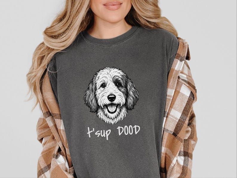 Comfort Colors Sheepadoodle Sweatshirt | T'sup Dood Goldendoodle Sweatshirt | Aussiedoodle Crewneck | Bernedoodle Labradoodle Sheepadoodle image 6