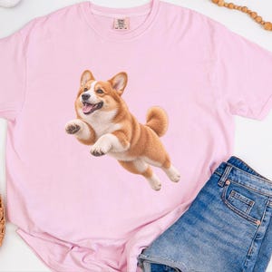 Camiseta con estampado de Corgi, regalo para mamás de Corgi, camiseta de Corgi galés de Pembroke, camiseta para amantes de los perros, camiseta de cachorro de Corgi feliz, regalo para dueños de Corgi imagen 1