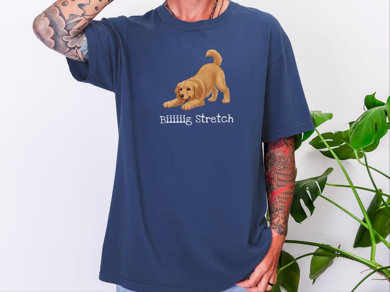 Comfort Colors Golden Retriever Biiiiiig Stretch Tee, Funny Dog Lover Pet Parent Gift, Puppy Mom Dad Owner, Stay Golden Enthusiast image 5
