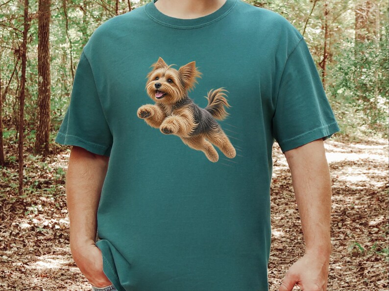 Koszulka dla psa Yorkie, prezent dla mamy Yorkie, koszulka Yorkshire Terrier, koszulka Flying Yorkie, prezent dla psa Agility, prezent dla właściciela małego psa zdjęcie 5