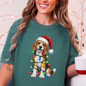 Beagle-julklapp, julklapp för hundmamma, festlig hundtröja, beagle-ägare, julklapp för hund bild 7