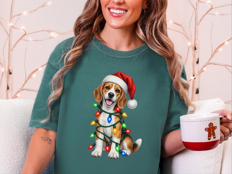 Beagle-julklapp, julklapp för hundmamma, festlig hundtröja, beagle-ägare, julklapp för hund bild 7