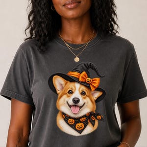 Corgi Halloween Tee, Dog Mom Fall Gift, Spooky Corgi Shirt, Halloween Dog Lover, Corgi Dad Present image 7