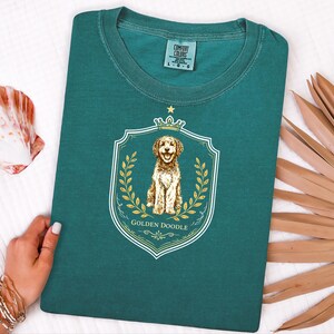 Comfort Colors Doodle Dog Gift, Curly Dog Mom Tee, Goldendoodle Dad Vintage Dog Graphic, Funny Pet Lover Animal Person Shirt, 90s Animal Tee image 4
