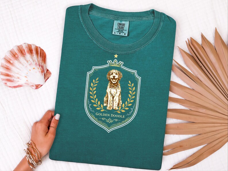 Comfort Colors Doodle Dog Gift, Curly Dog Mom Tee, Goldendoodle Dad Vintage Dog Graphic, Funny Pet Lover Animal Person Shirt, 90s Animal Tee image 4