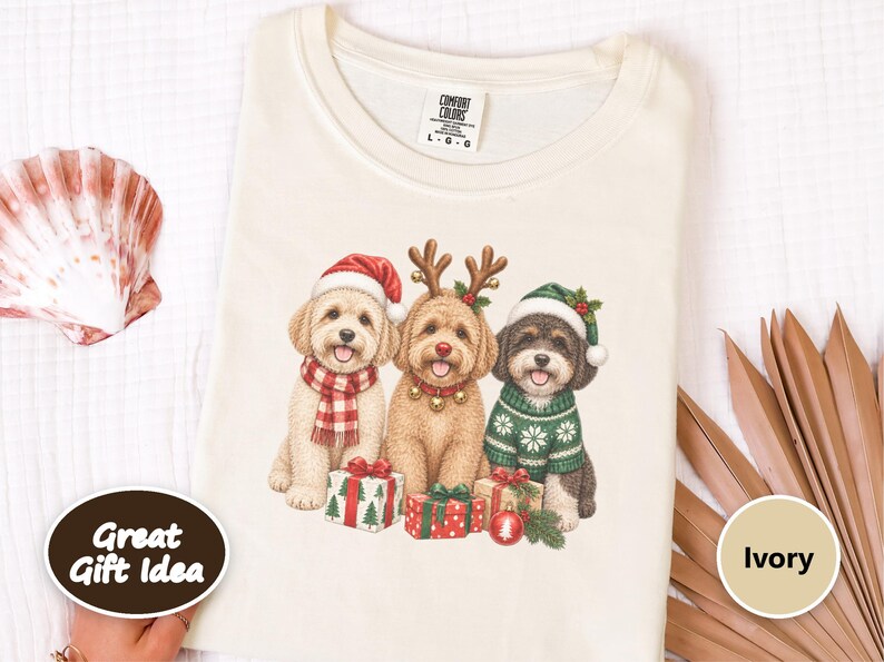 Christmas Maltipoo Shirt, Christmas Dog Lover Gift, Holiday Pet Crewneck, Festive Puppy Sweatshirt, Maltipoo Mom Tee image 6