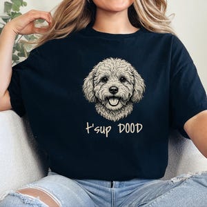 Comfort Colors Maltipoo Dog Mom Sweatshirt | T'sup Dood Goldendoodle Owner Clothing | Personalised Bernedoodle Labradoodle Sheepadoodle image 3