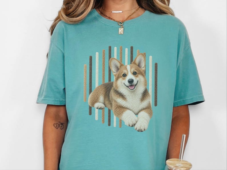 Corgi-shirt, cadeau voor Corgi-moeder, shirt voor Corgi-liefhebbers, T-shirt voor hondenmoeders, Corgi-hondenshirt, Corgi-print T-shirt, cadeau voor puppy-eigenaren afbeelding 5