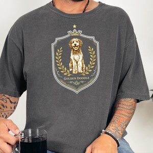Comfort Colors Doodle Dog Gift, Curly Dog Mom Tee, Goldendoodle Dad Vintage Dog Graphic, Funny Pet Lover Animal Person Shirt, 90s Animal Tee image 8