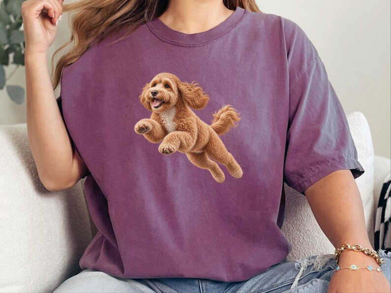 Cockapoo Shirt, Cockapoo Mom Gift, Running Dog Tee, Doodle Lover Shirt, Fast Dog Apparel, Pet Owner Gift image 8