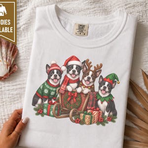 Boston Terrier Christmas Shirt, Boston Terrier Gift, Christmas Dog Shirt, Holiday Dog Lover Tee, Festive Pet Owner Gift image 6