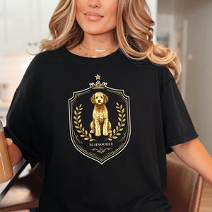 Comfort Colors Schnoodle Lover Royal Crest Shirt, Regal Pet Art Tee, Custom Dog Shirt for Schnoodle Mom and Dad Gift, Schnoodle Lover Tee image 3