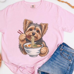 Yorkshire-Terrier-Shirt, Geschenk für Yorkshire-Terrier-Mama, Ramen-Liebhaber-Shirt, Shirt für japanisches Essen, Geschenk für Hundeliebhaber Bild 6
