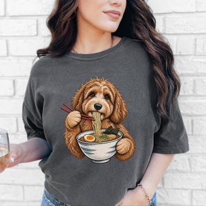 Labradoodle Lover Shirt, Labradoodle Gift, Ramen Lover Tee, Funny Dog Art image 9