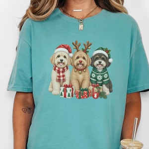 Christmas Maltipoo Shirt, Christmas Dog Lover Gift, Holiday Pet Crewneck, Festive Puppy Sweatshirt, Maltipoo Mom Tee image 1