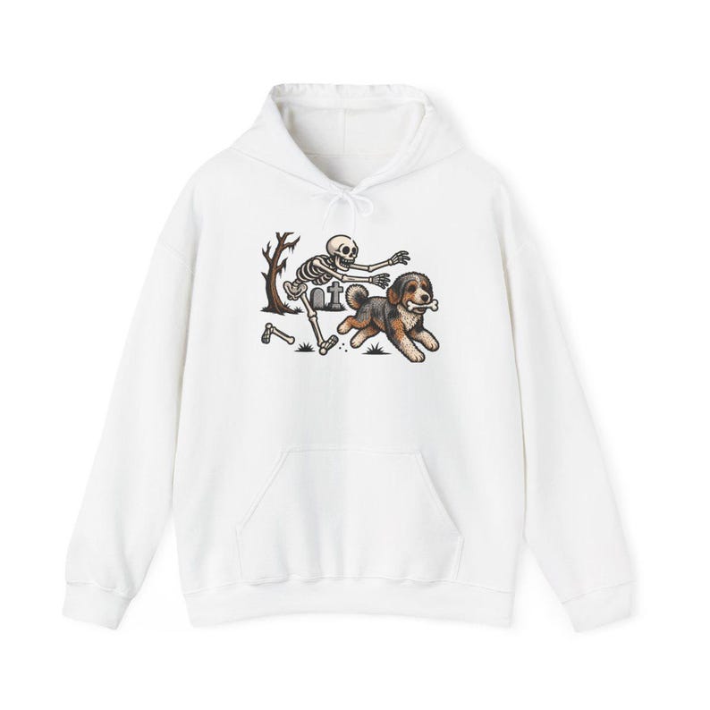 Skeleton Dog Shirt, Aussiedoodle Halloween Shirt, Spooky Dog Tee, Dog Lover Gift, Funny Skeleton Shirt image 12