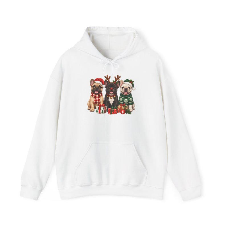 Christmas French Bulldog Shirt, Frenchie Christmas Gift, Holiday Dog Sweatshirt, Festive Pet Lover Tee, Cute Puppy Christmas Apparel image 12